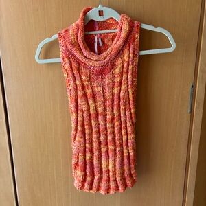 Free People Orange Knit Top